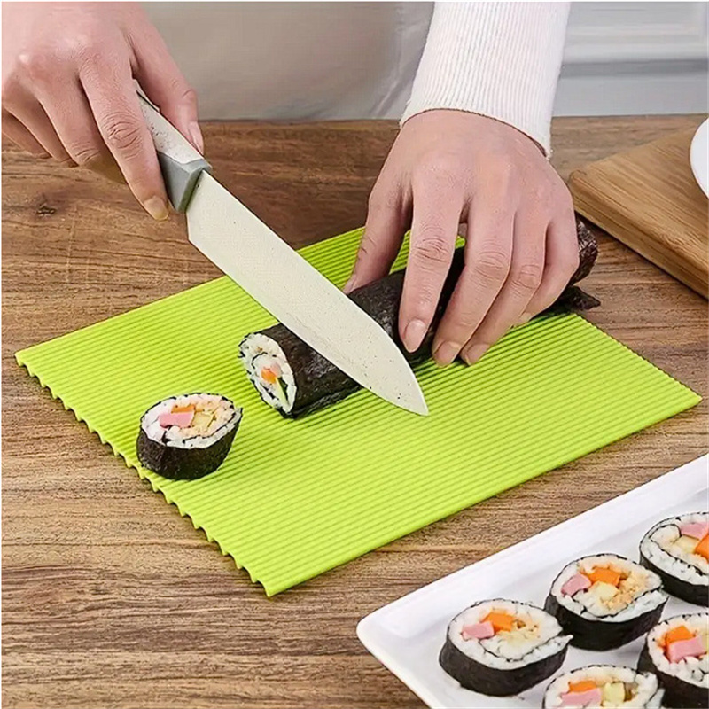 Sushi Making Kit - Yeniden Kullanılabilir Silikon Suşi Rulosu Bambu