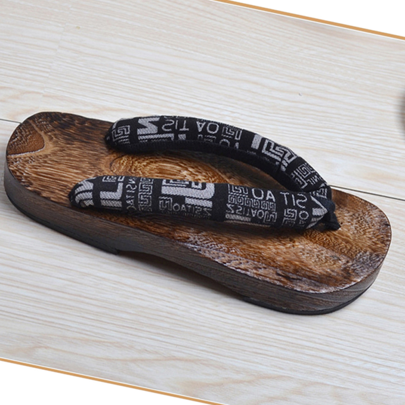 Geta Wooden Sandal - Unisex ahşap Paulownia Ninja Cosplay japon