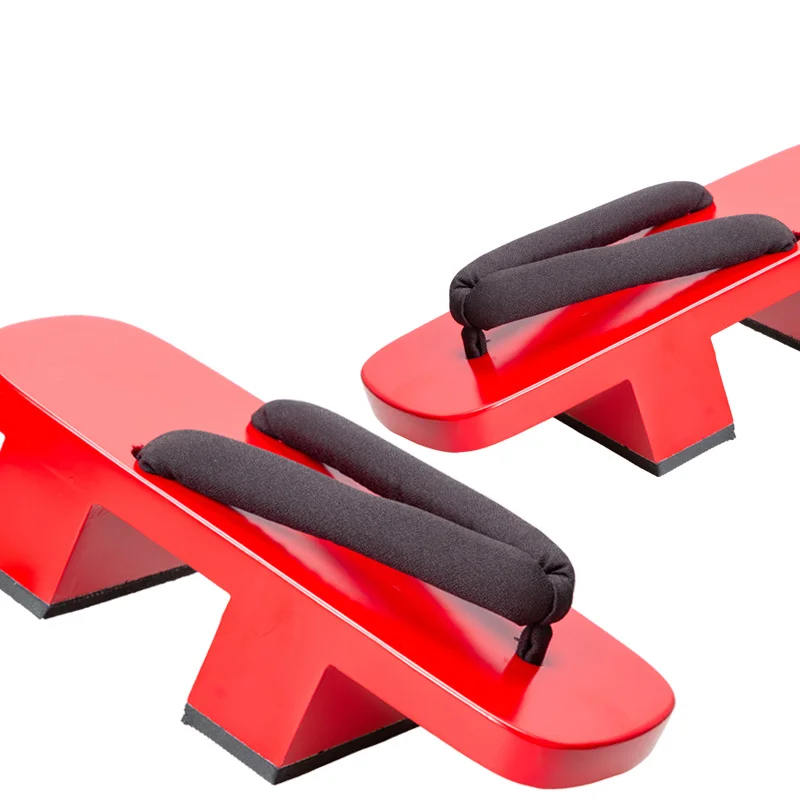 Geta Wooden Sandal - Kadın Cosplay Ayakkabıları Kırmızı Boyalı Yüksek