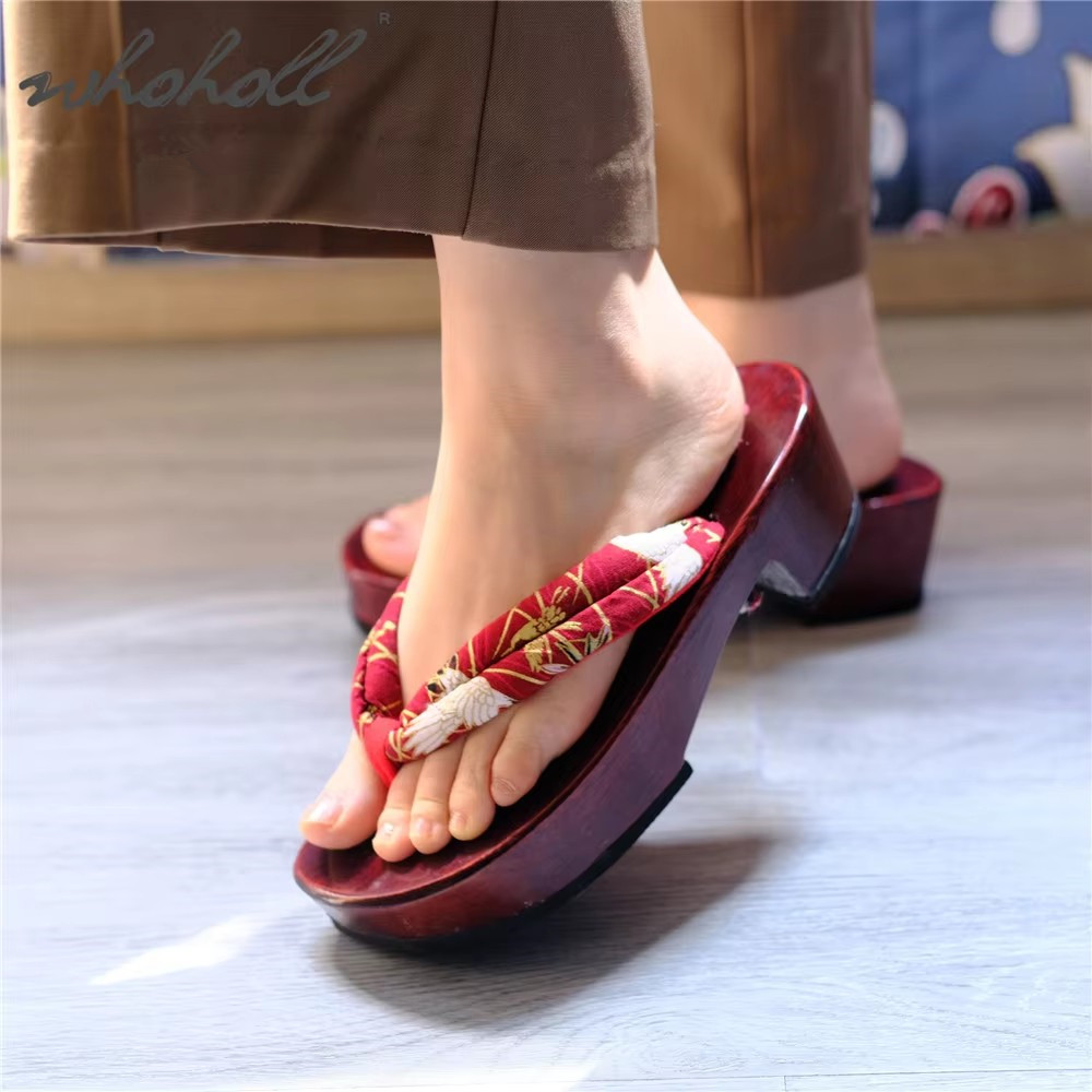 Geta Wooden Sandal - Japon Geta Animasyon Cosplay Ayakkabıları Cos