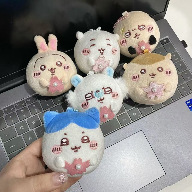 Japanese Fan - Sakura Serisi Peluş Anahtarlık Sevimli Yuvarlak